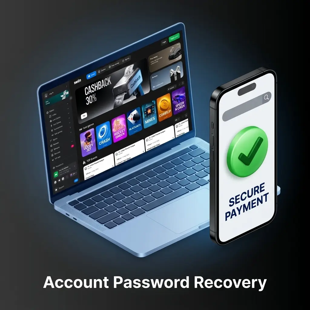 Account password recovery steps showing forgot password link, reset code options via email or SMS, and new password creation