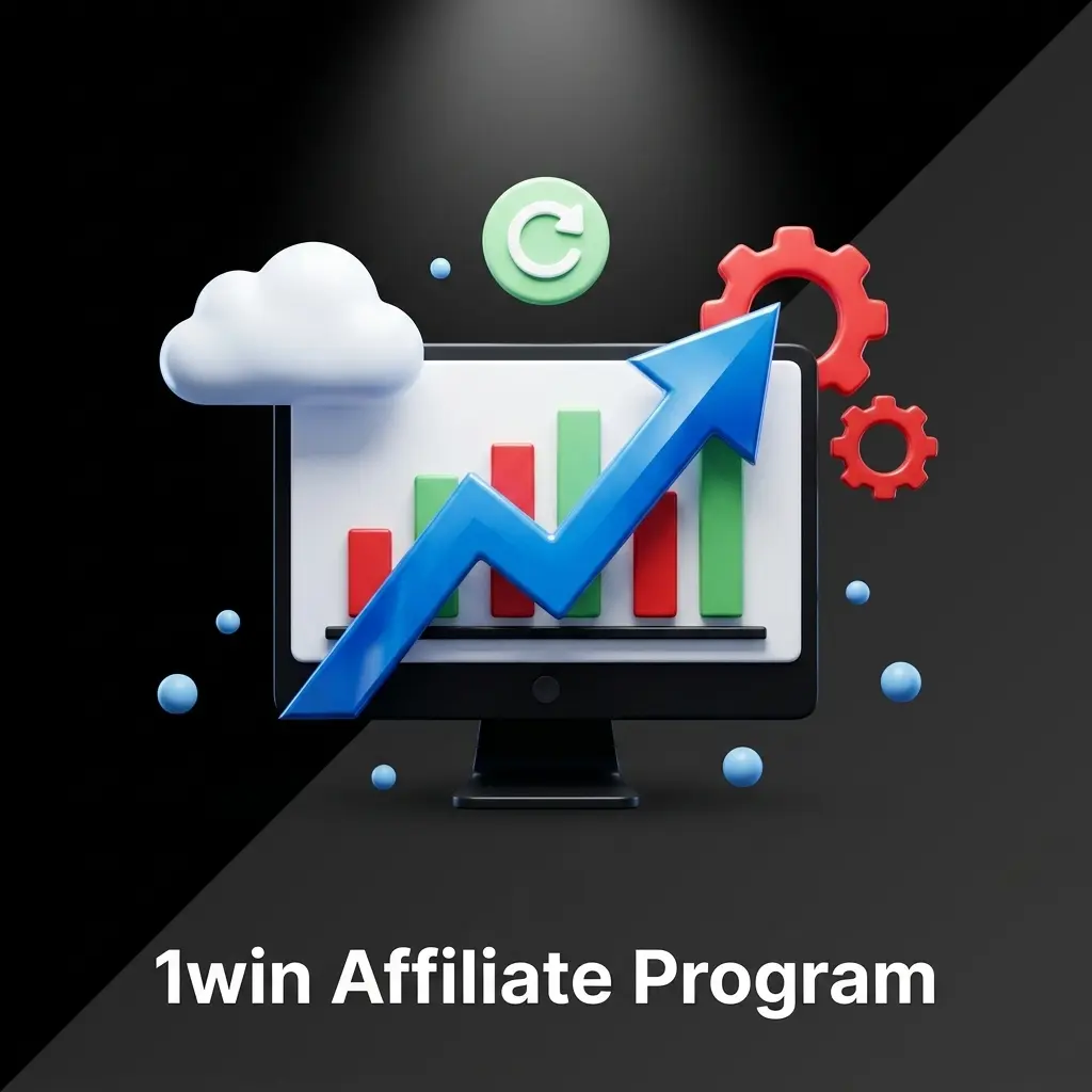 1win Affiliate Program dashboard showing revenue share options, promotional tools, and payment methods for Indian affiliates
