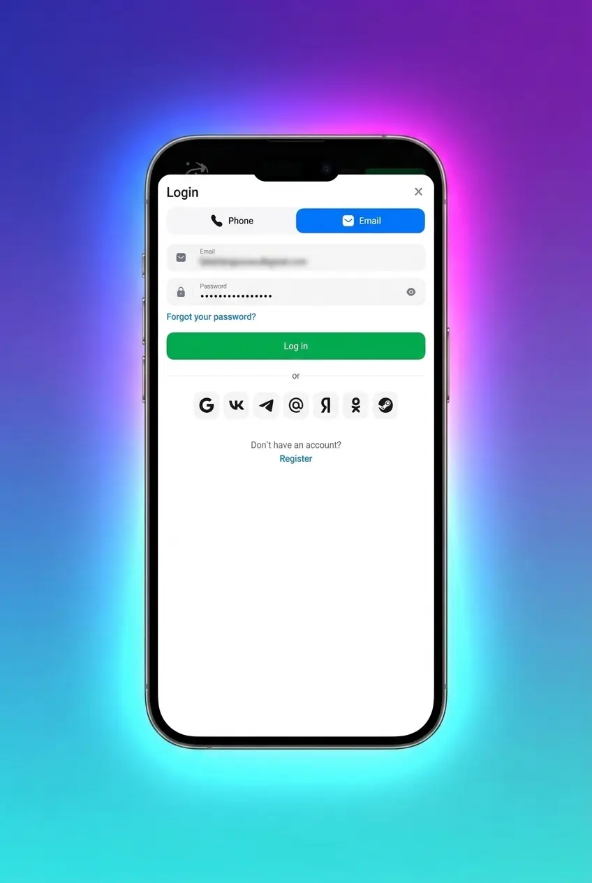 1win sign up form showing registration steps with phone, email, Google, and social media options for Indian users