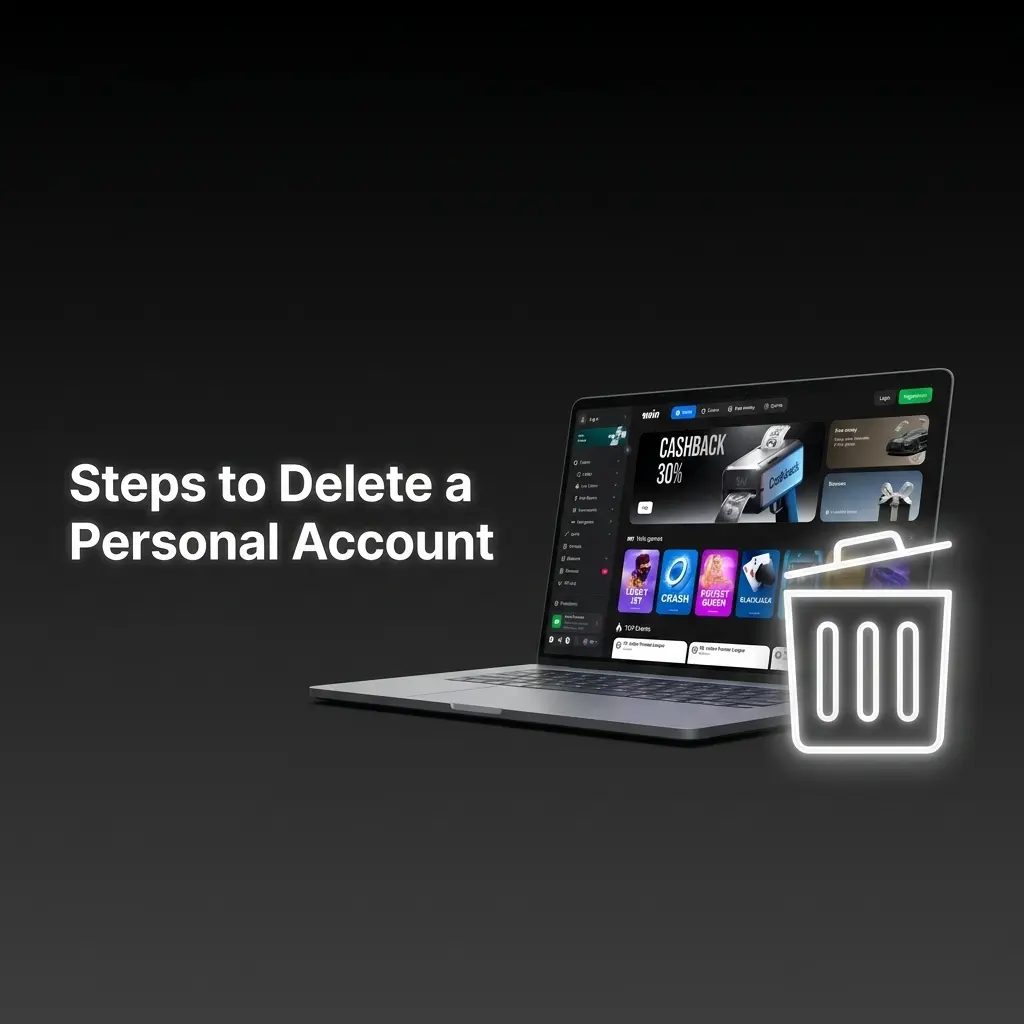 Steps to permanently delete a 1win personal account including settings, support chat, identity verification, and confirmation