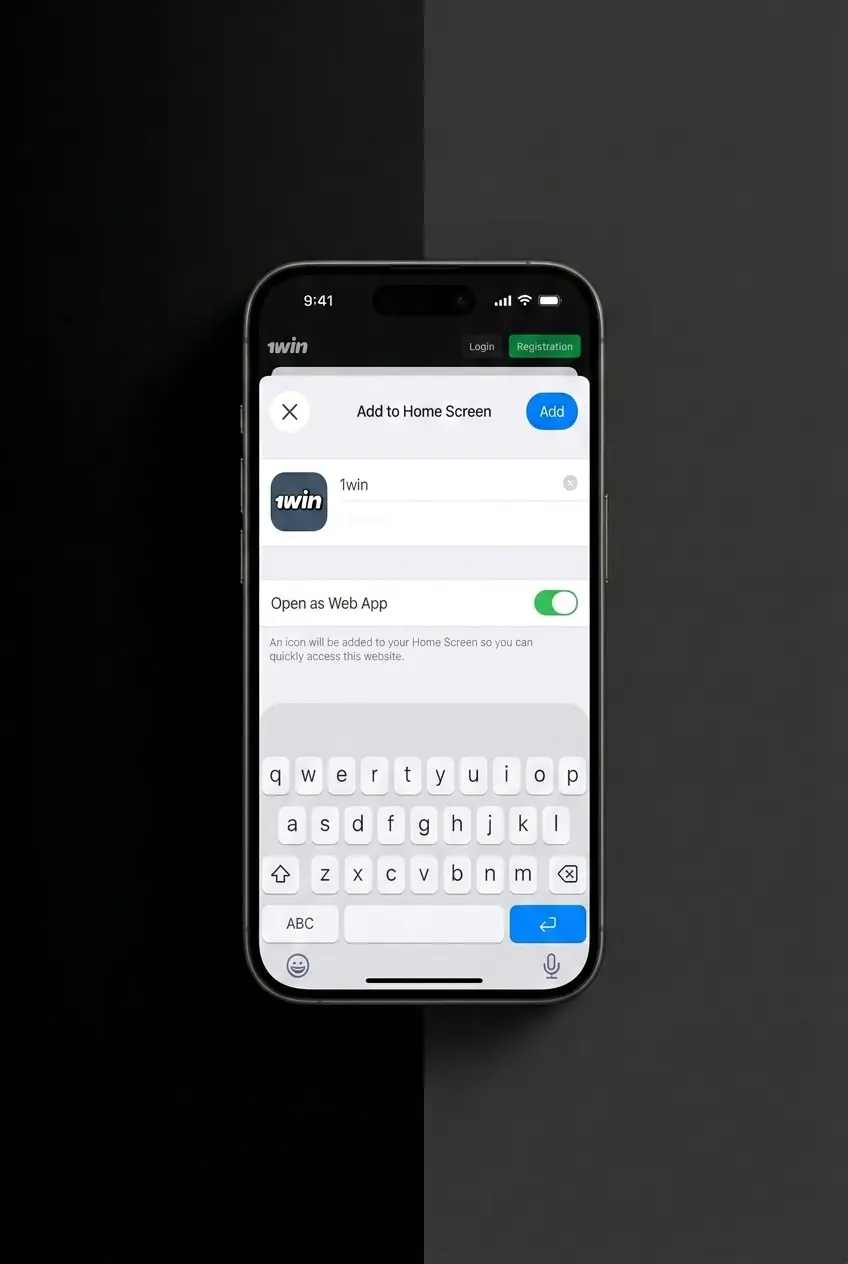 1win iOS app download guide showing installation steps for iPhone and iPad with minimum device requirements