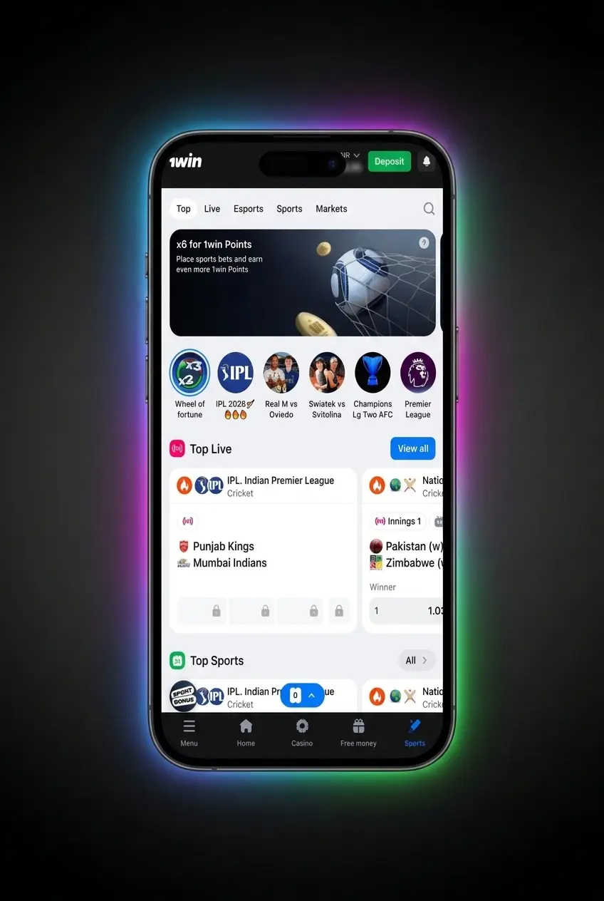 Step-by-step guide to start betting on the 1win app with deposit and sport selection instructions