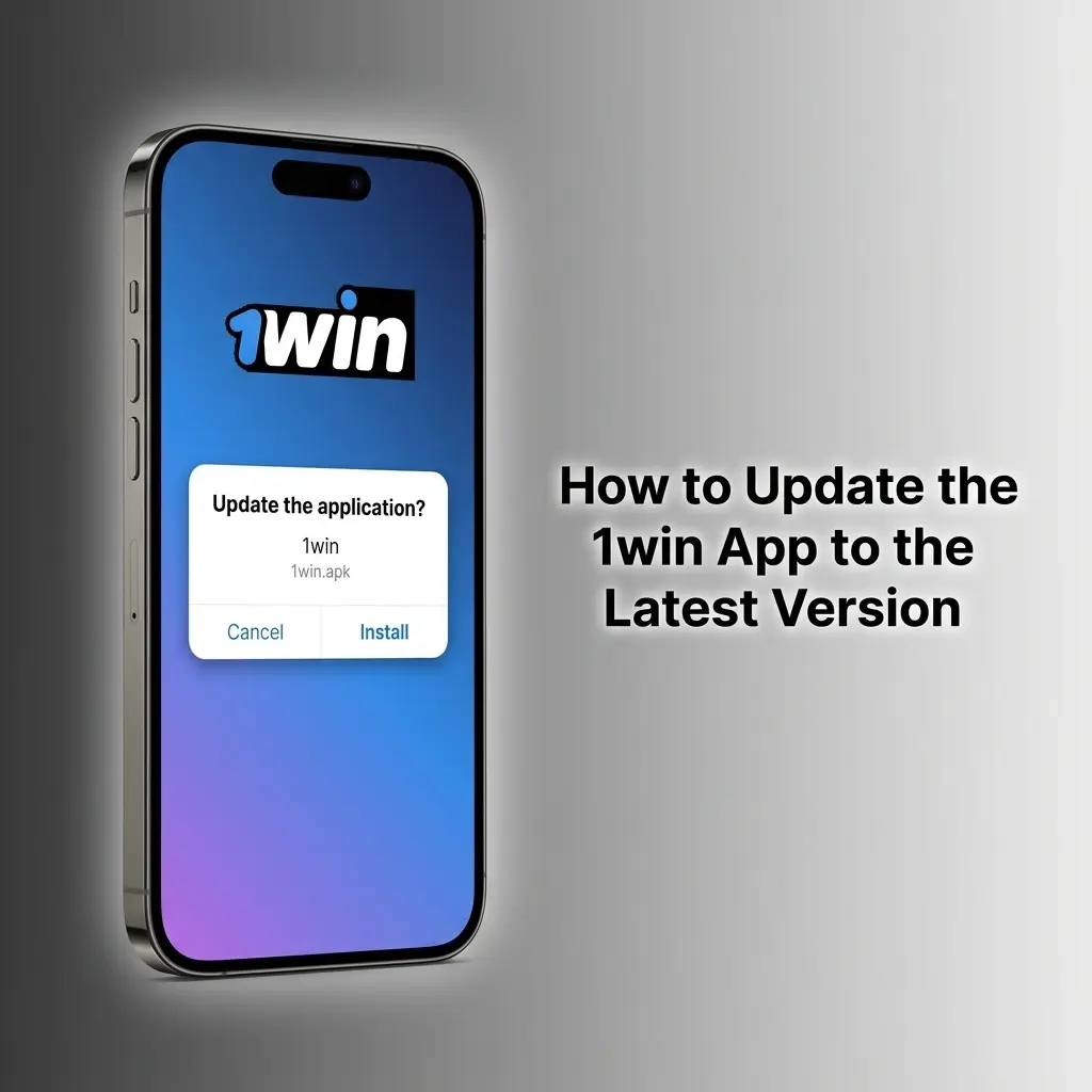 1win iOS PWA app automatically updating to the latest version with new features and security patches on a smartphone screen