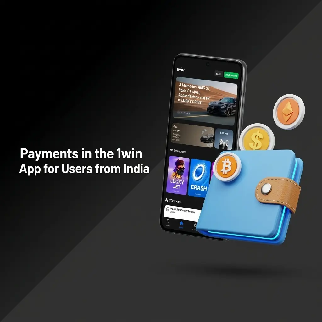 1win app payment methods for India including UPI, PhonePe, Paytm, Net Banking, and cryptocurrencies like BTC and ETH