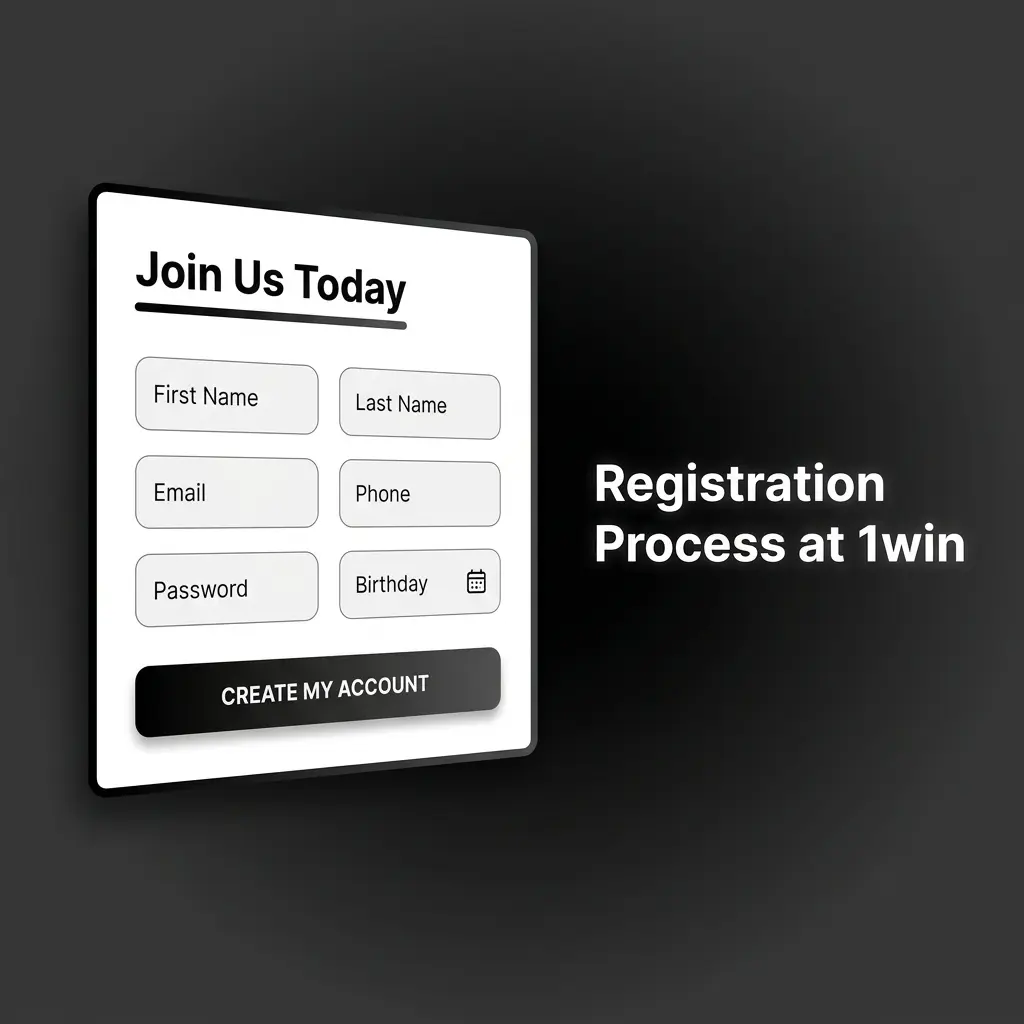 1win registration process showing sign-up steps for Indian players to claim 500% welcome bonus up to 1,80,000 INR