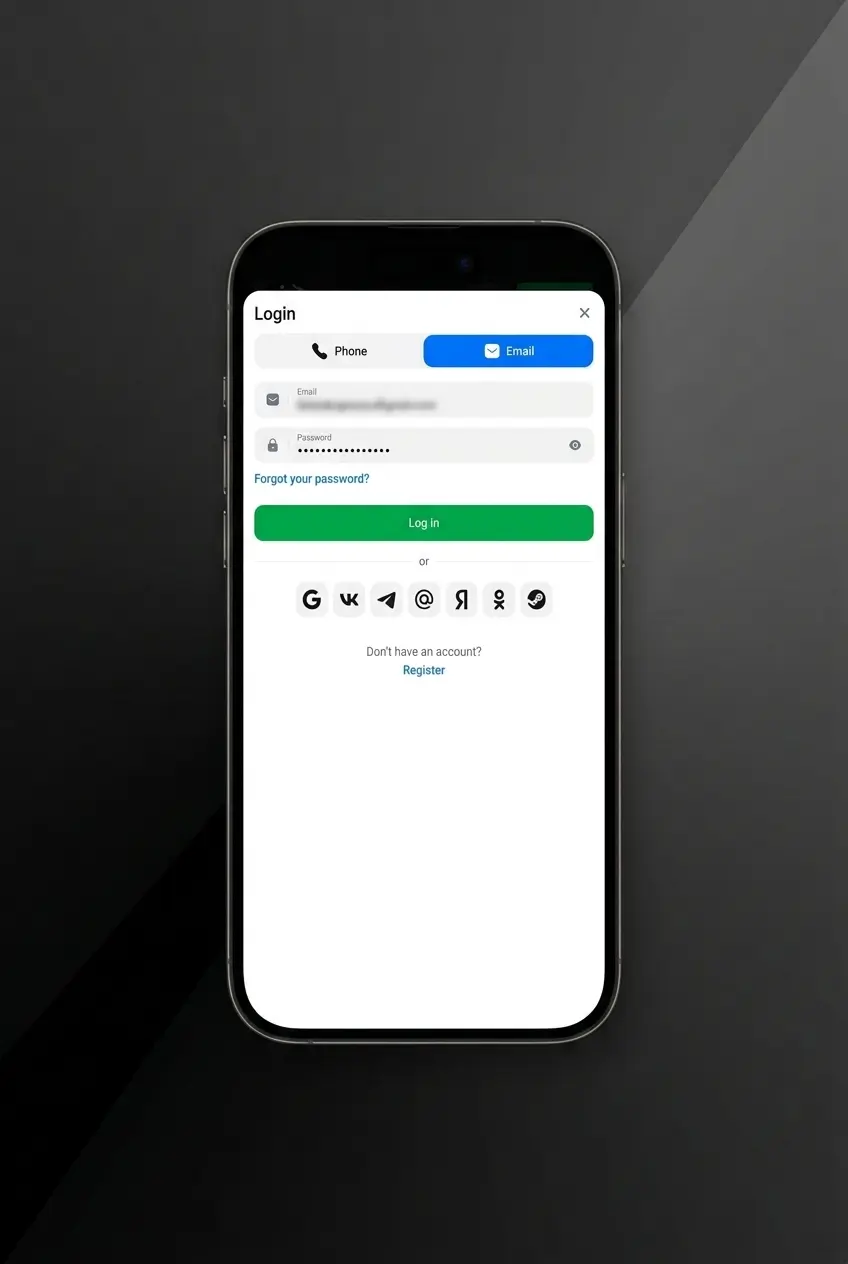 1win app registration screen showing sign-up steps for Indian users aged 18 and above with INR currency option